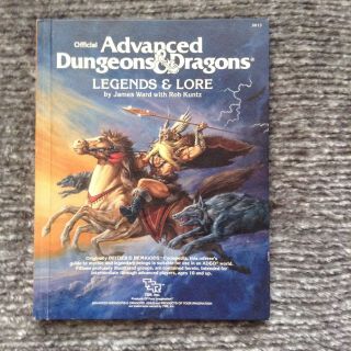 Advanced Dungeons And Dragons Legends And Lore Hardcover Book Tsr 1984 Vtg