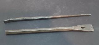 2 Vintage Enderes Tools Pry Bar Nail Puller Hole Alignment Heavy Duty