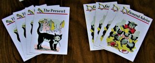 VINTAGE 1940 ' s HALLOWEEN Parker Brothers BLACK CAT Fortune Telling Card Game 5