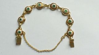 Vintage Millefiori Glass Cabochon Bracelet 3