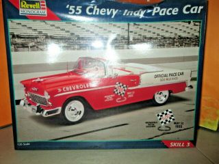 Vintage Revell 1955 Chevy Indy Pace Car Model Kit 85 - 2496 1:25