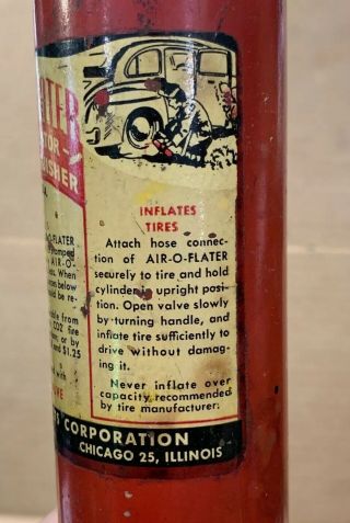 VINTAGE CAR OR TRUCK AIR - O - FLATER TIRE INFLATOR & FIRE EXTINGUISHER FORD MODEL A 3
