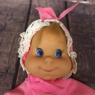 VTG Mattel 1970 Baby Beans BITTY Doll Bean Bag Body Pink Blonde Hair Blue Eyes 3