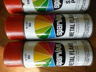 5 Vintage Spray Paint cans Sparvar 1969,  1970 3