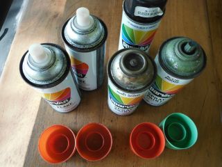 5 Vintage Spray Paint cans Sparvar 1969,  1970 5