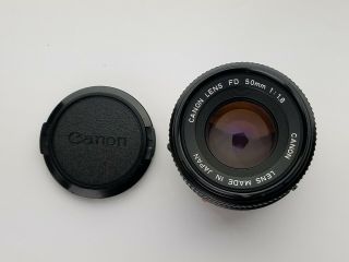 Vintage Canon Fd 50mm 1:1.  8 F/1.  8 Slr 35mm Camera Lens