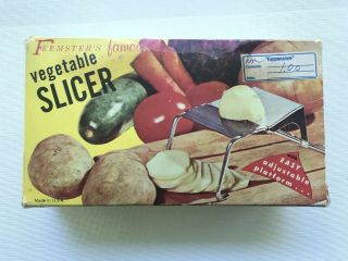 Vintage FEEMSTER ' S Famous Vegetable Slicer - M.  E.  Heuck Co.  Cinci OH USA 8