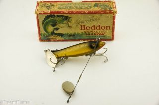 Vintage Heddon Dowagiac 9109p Glass Eye Spook Antique Fishing Lure Ml10