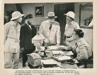 Roland Winters Keye Luke Vintage 1948 Charlie Chan The Feathered Serpent Photo