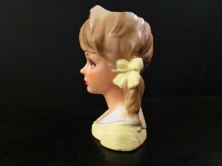Vintage Inarco E3838 Ceramic Lady Head Vase 5 1/2 