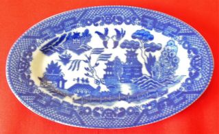 Vintage Blue Willow Child’s Tea Set Platter Only Japan