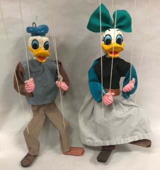 Donald Duck,  Daisy Puppets,  Vintage