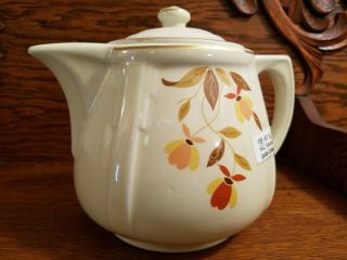 Vintage Autumn Leaf Jewel Tea Coffee Pot With Lid