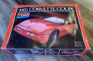Vintage Monogram 1985 Corvette Coupe 1:8 Scale Plastic Model Kit 1984