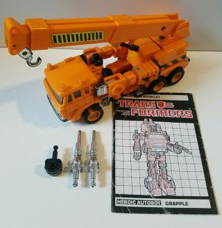 Transformers Grapple Vintage 1982 G1 Mitsubishi Fuso With Instructions Hasbro