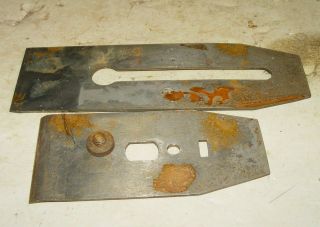 Vintage Antique Stanley No 7 Wood Plane Iron Blade & Chip Breaker W/ Screw Parts