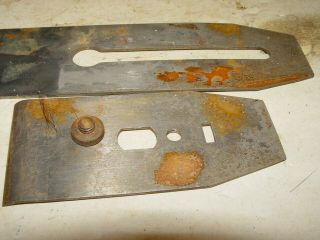 Vintage Antique Stanley No 7 Wood Plane Iron Blade & Chip Breaker W/ Screw Parts 2