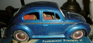 Vintage Made In Japan Blue Volkswagon Vw Friction Tin Litho Automobile Car Toy