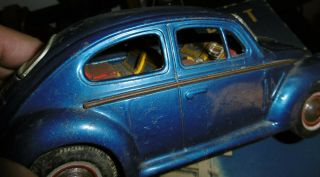 Vintage Made In Japan Blue Volkswagon VW Friction Tin Litho Automobile Car Toy 8