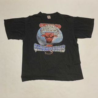 Vintage 1996 Chicago Bulls Nba Champs Single Stitch T - Shirt Size Xl