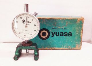 Vtg Yuasa 320 - 002st.  25 " -.  001 " Dial Test Indicator Machinist Tool Made In Japan