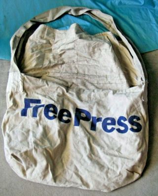Vintage Winnipeg Press Newspaper Delivery Shoulder Bag Paperboy