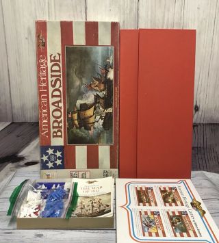 American Heritage Broadside Naval Battle Board Game Milton Bradley Vintage (A7 2