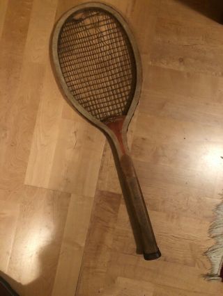 Vintage Wright & Ditson Tennis Racquet " The Surprise " Racket Antique