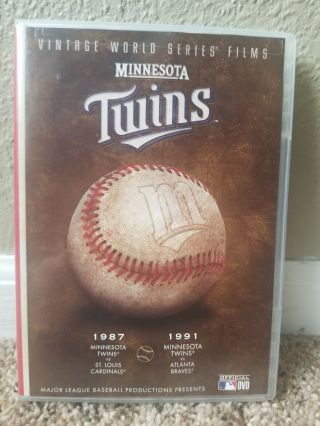 Vintage World Series Films Minnesota Twins 1987 & 1991 Official Dvd