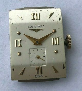 Vintage Longines Hand Winding Mens Watch Movement With Seconds Reg. ,  Cal.  9lt