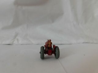 Vintage Lesney Matchbox Tractor No 4 Massey Harris Gray Wheels Red Orig Driver 4