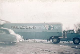 Vintage Slide Sl85 ☆ 1961 Global Van Line Truck Trailer 434a