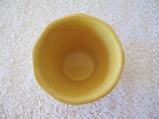 VINTAGE BAUER POTTERY SMALL SWIRL FLOWER POT - YELLOW - 2