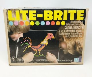 Vintage 1978 Hasbro Lite - Brite Light Bright With Pegs -