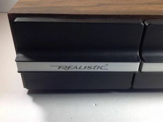 REALISTIC BRAND Wood Veneer Vintage Cassette Storage in EUC Holds 36 Cassettes. 2