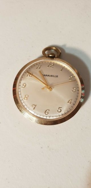 Caravelle Mechanical Wind Up Vintage Pocket Watch
