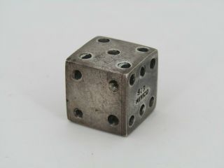 Single Vintage Sterling Silver Dice Cube Made In Mexico
