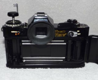 Vintage Canon EF 35mm SLR Film Camera with Vivitar 28mm Wide Angle Lens - 4