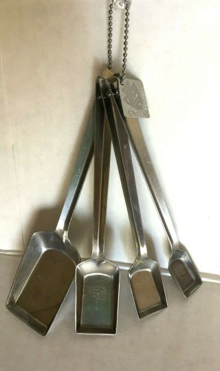 Vintage Ekco Flint Stainless Steel Measuring Spoon Set