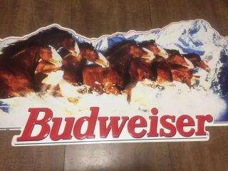 Vintage Budweiser Clydesdales Metal Sign