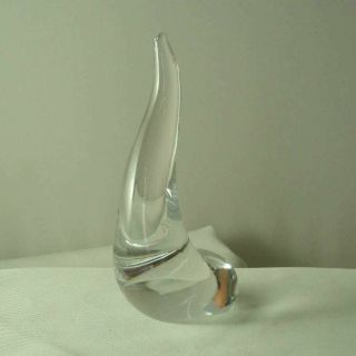 Vintage Handblown KOSTA (pre - Boda) Crystal Glass Seal Figurine 2