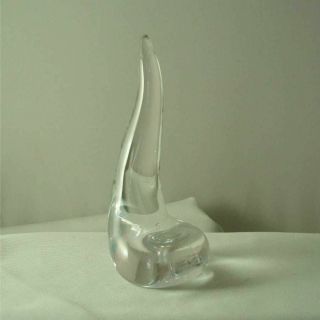 Vintage Handblown KOSTA (pre - Boda) Crystal Glass Seal Figurine 4