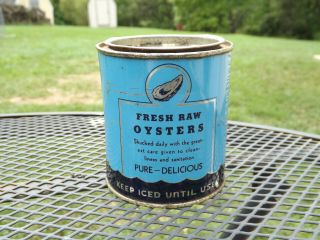 Vintage Pint Oyster Can 3