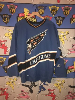 Vintage 90’s Washington Capitals Nhl Mens Starter Hockey Jersey Size Xl