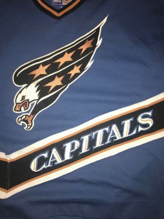 Vintage 90’s Washington Capitals NHL Mens Starter Hockey Jersey Size XL 3