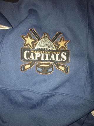 Vintage 90’s Washington Capitals NHL Mens Starter Hockey Jersey Size XL 6