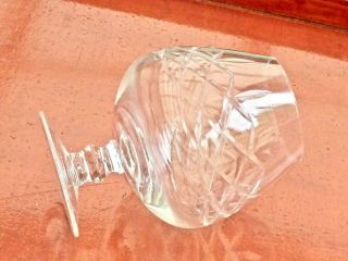 VINTAGE HAND CUT CRYSTAL COGNAC BALLOON GLASSES SET OF 4 BOHEMIA C 196 5