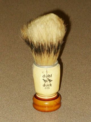 Vintage Dubl Duck Model 225 Shaving Brush Made In Germany Pure Bristle