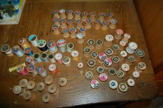82 Vintage Sewing Thread Spools Various Brands And Sizes Most Have No Thread