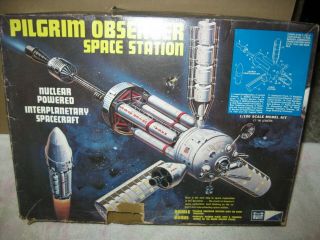 Vintage 1979 Mpc Pilgrim Observer Space Station Model Kit Inside 9001